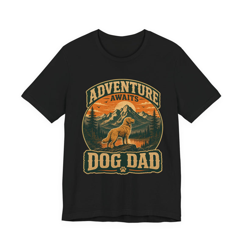 Adventure Awaits, Dog Dad — Unisex Tee