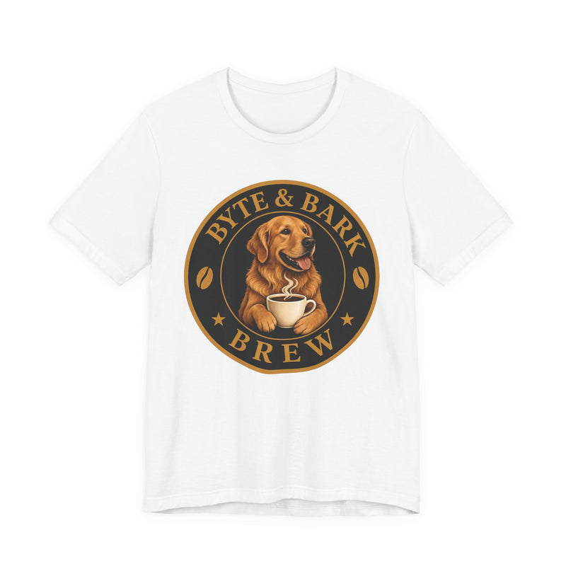 Byte & Bark Brew™ Classic Tee — Coffee & Dog Lover Shirt