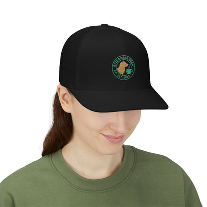Byte & Bark Brew Embroidered Snapback Trucker Cap