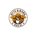 Logo of Byte & Bark Brew featuring dogs and a coffee cup.