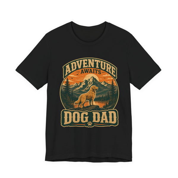 Adventure Awaits, Dog Dad — Unisex Tee