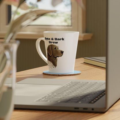 12oz ceramic coffee mug with dog-themed design