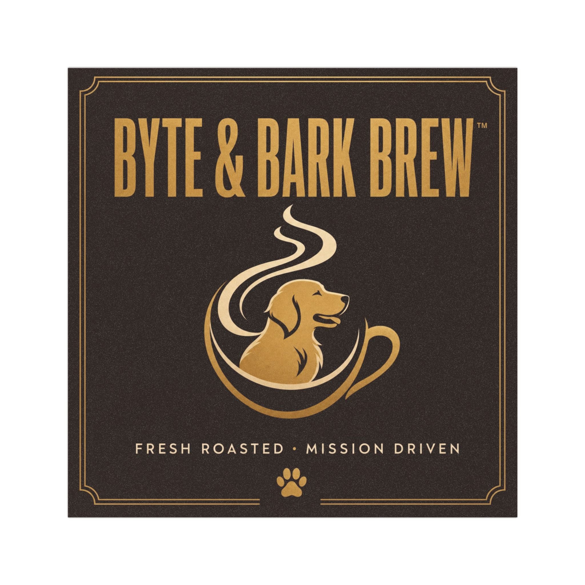 Byte & Bark Brew™ Car Magnet — 5" × 5"