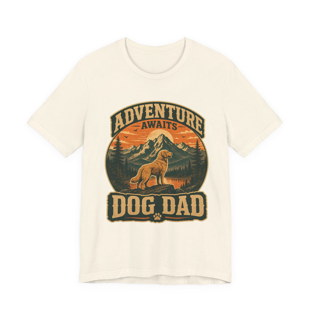 Adventure Awaits, Dog Dad — Unisex Tee