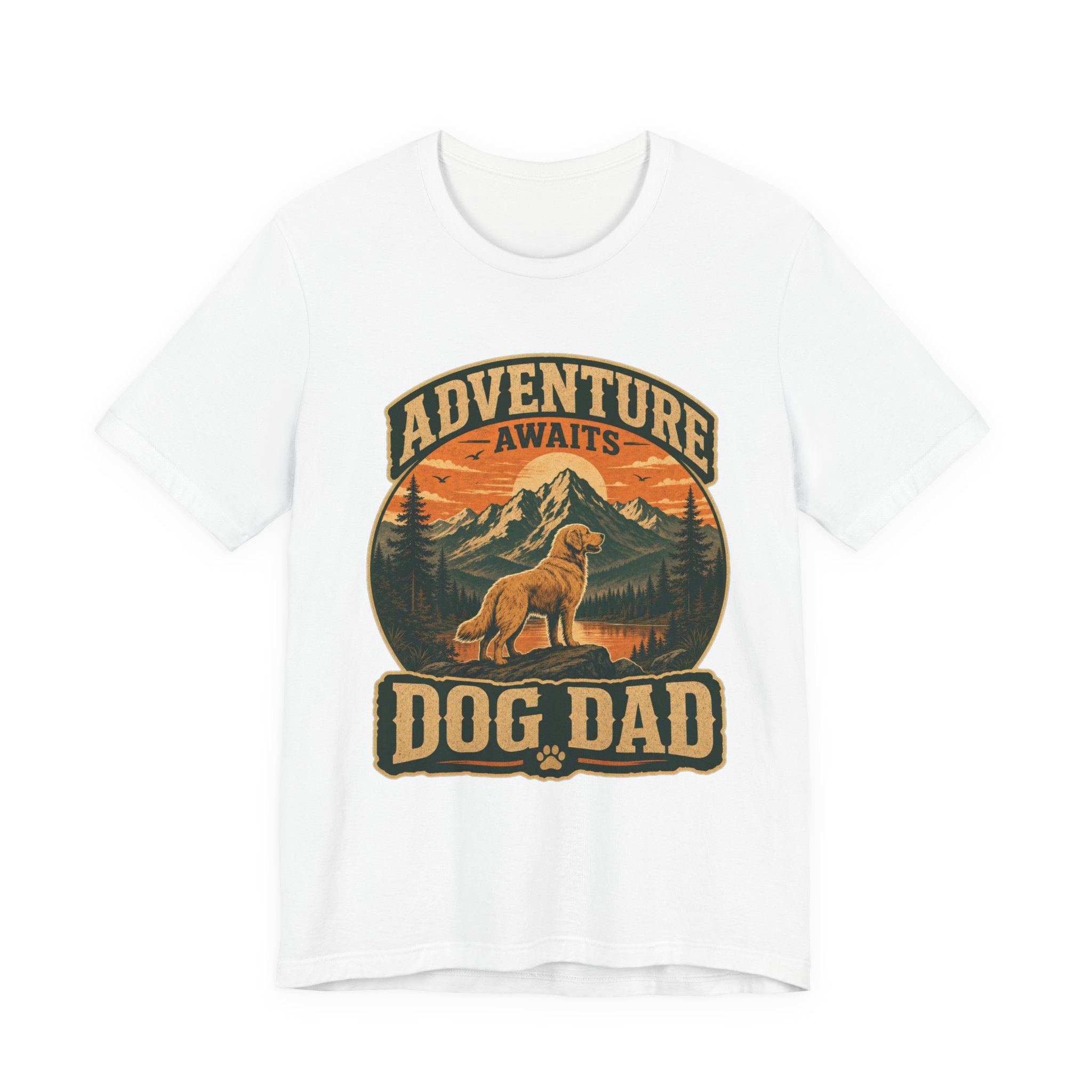 Adventure Awaits, Dog Dad — Unisex Tee