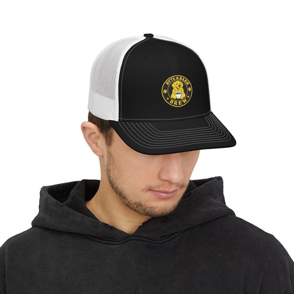 Vintage Golden Retriever Patch Snapback Trucker Cap
