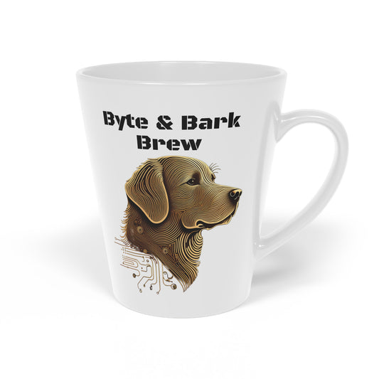 12oz ceramic coffee mug with dog-themed design