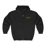 Black hoodie with 'Byte & Bark Brew' text on a white background