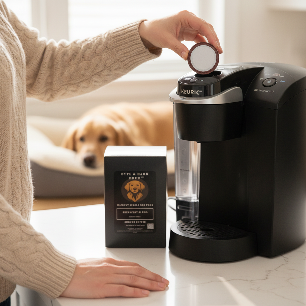 Inserting Breakfast Blend Pod