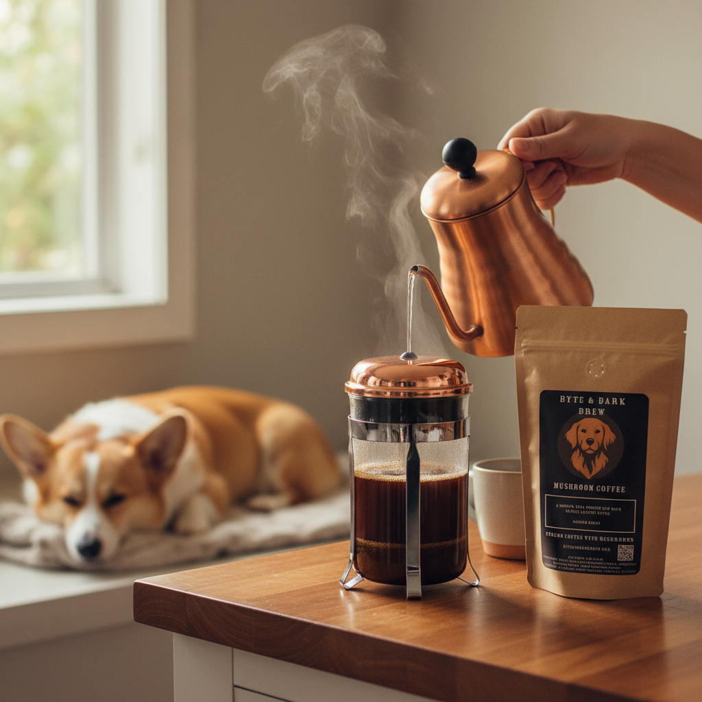 Mushroom Coffee Brewing