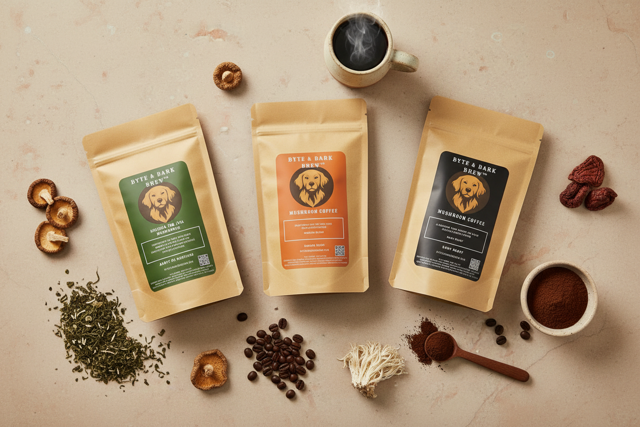 Mushroom Coffee Product Display